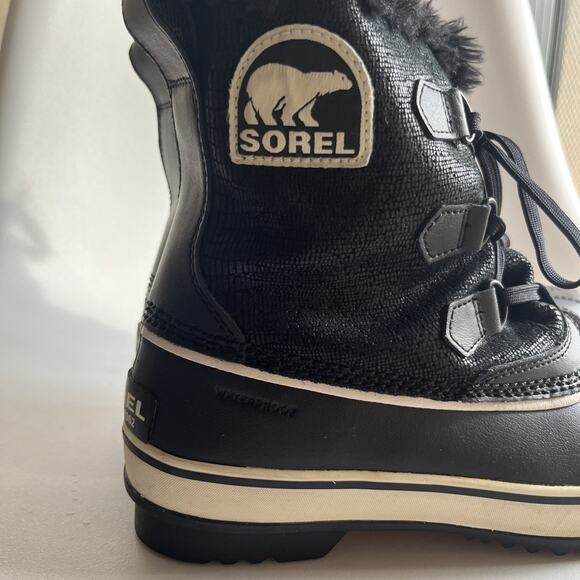 Sorel boots Tivoli III Women’s Size 9 Black Leather Waterproof winter warm - Picture 9 of 16